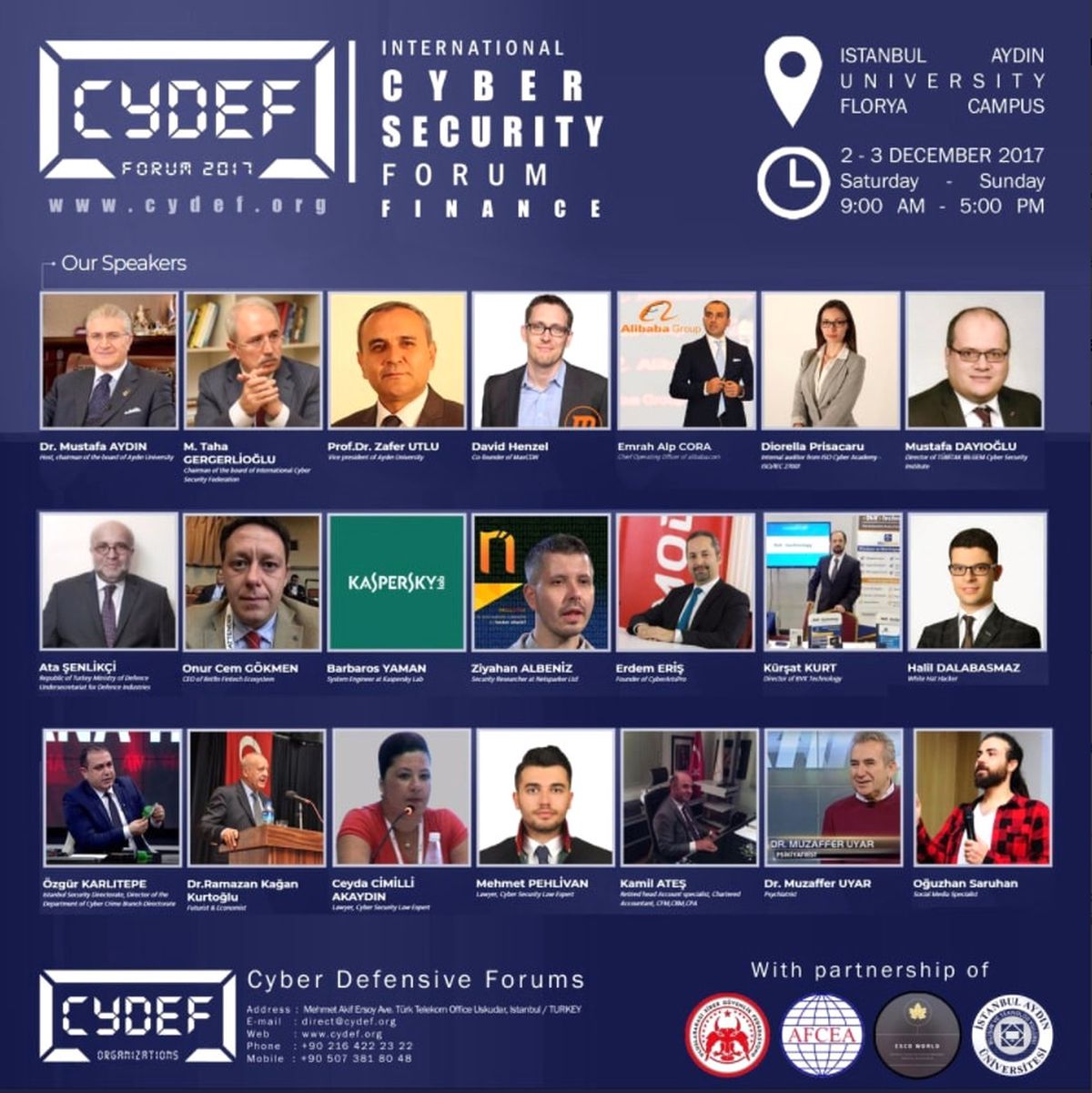 Oğuzhan Saruhan Cyber Defensive Forum Finance 2017\'ye Katılacak