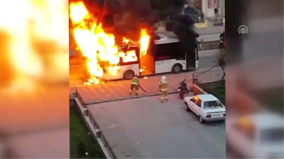 Seyir Halindeki Halk Otobüsü Yandı