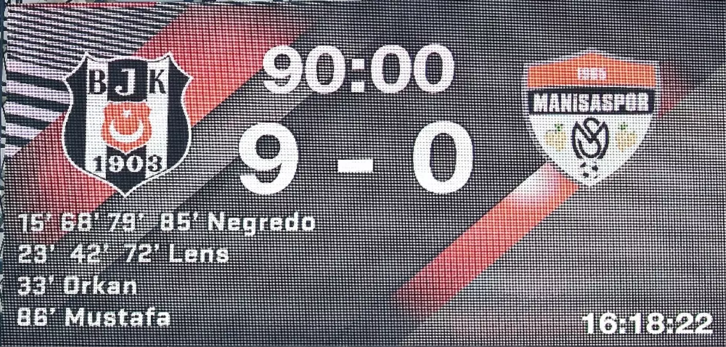 Ziraat Türkiye Kupası: Beşiktaş: 9 - G. Manisaspor: 0 (Maç Sonucu)