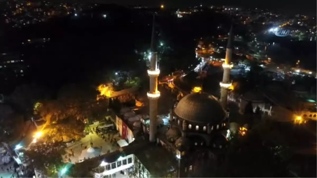 Eyüp Sultan Camii Mevlid Kandili\'nde Havadan Görüntülendi