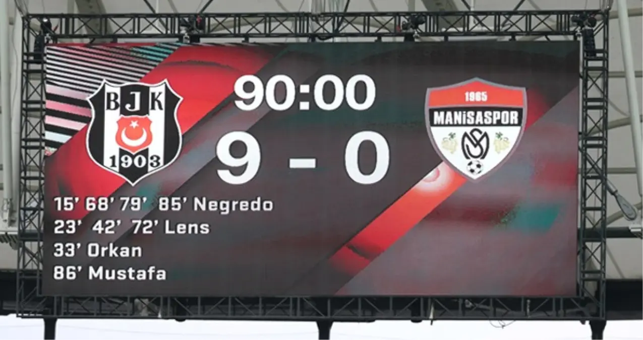 Beşiktaş\'tan 9 Gol Yiyen Manisaspor, 2 Sezon Önce de Trabzonspor\'a 9-0 Yenilmişti