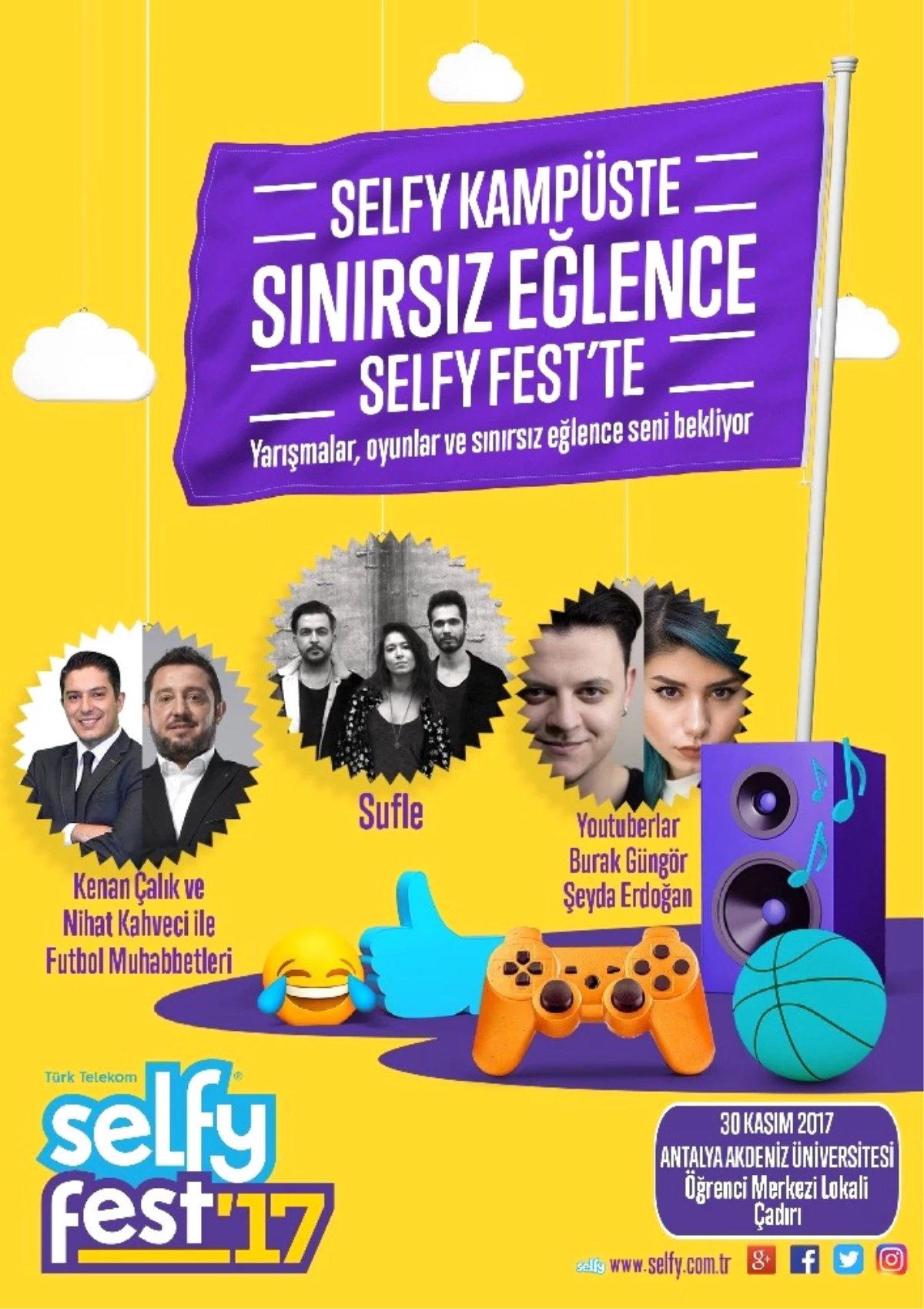 Selfyfest\'17, Akdeniz Üniversitesi Öğrencilerini Müzik ve Eğlence ile Buluşturacak