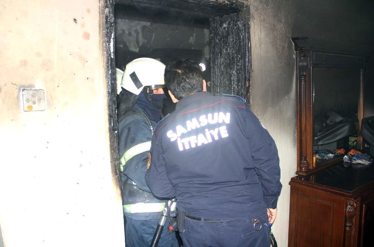 Yangında 3 Kişilik Aile Ölümden Döndü