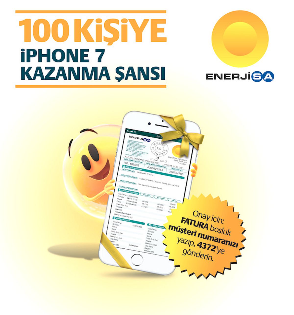 Enerjisa\'dan Çekilişle 100 Müşterisine İphone 7 Hediye