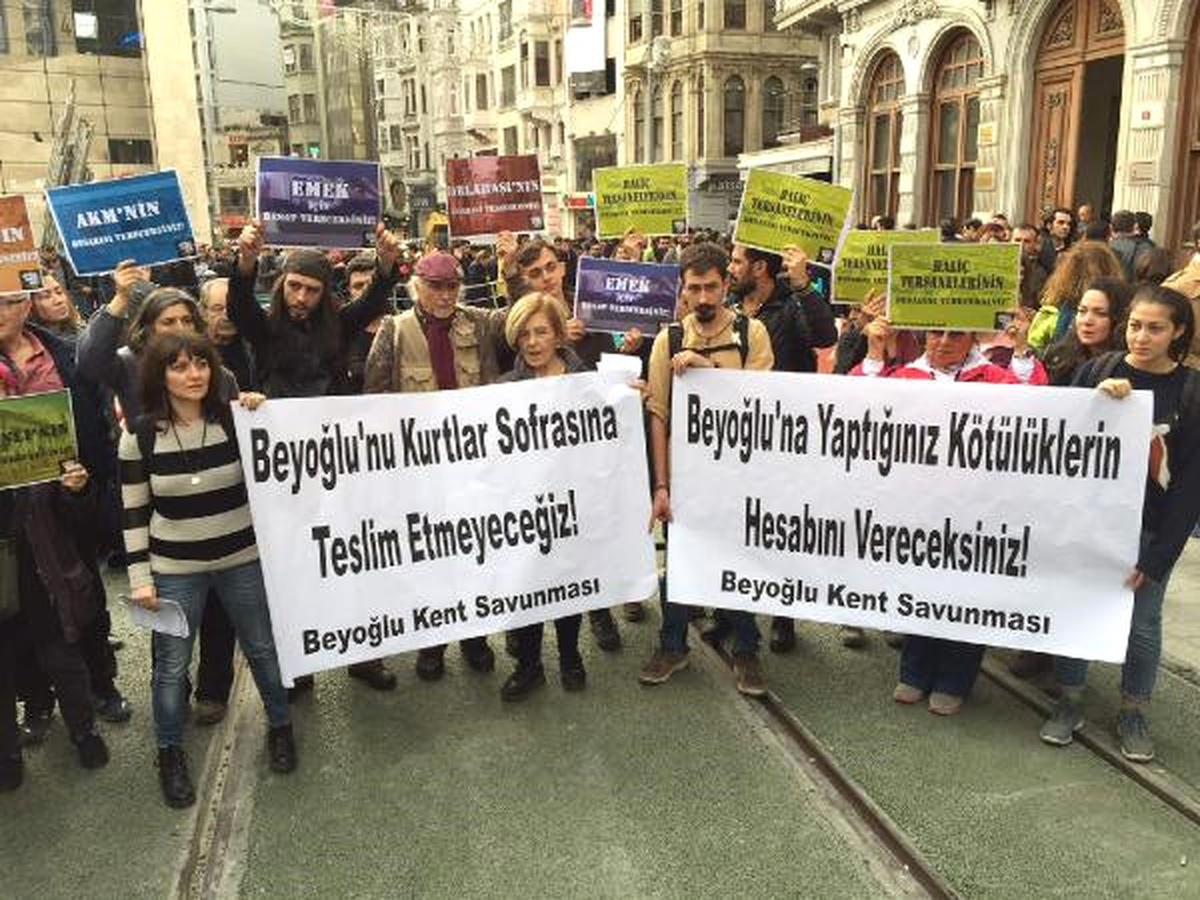 Beyoğlu\'nda "Büyük Dönüşüm Buluşması" Protesto Edildi