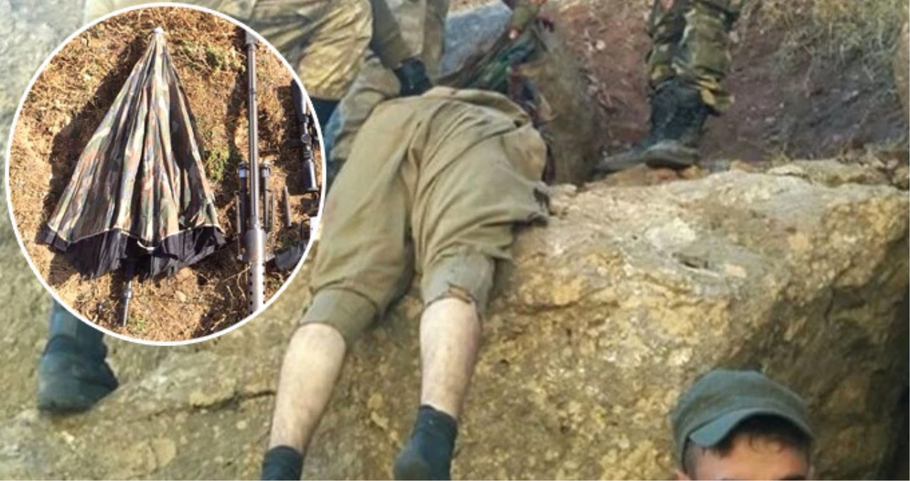 Şemsiyesi Açılmayan PKK\'lı, İHA\'lar Tarafından Yeri Tespit Edilince Öldürüldü
