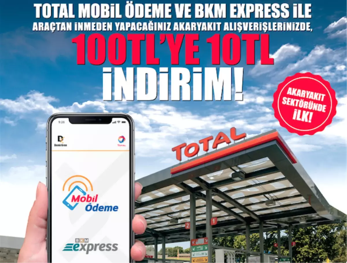 100 TL Akaryakıt Alımına 10 TL İndirim Fırsatı