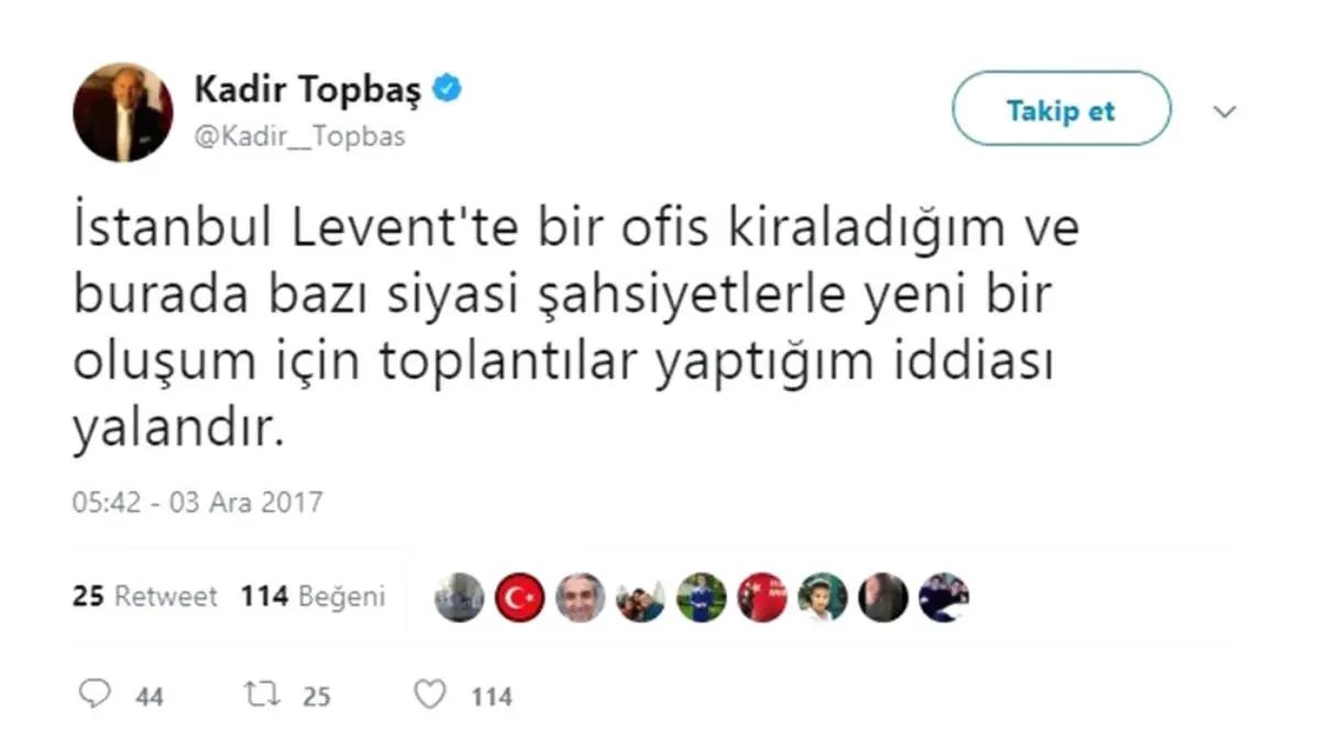 Kadir Topbaş\'tan Yeni Oluşum İddialarına Yanıt