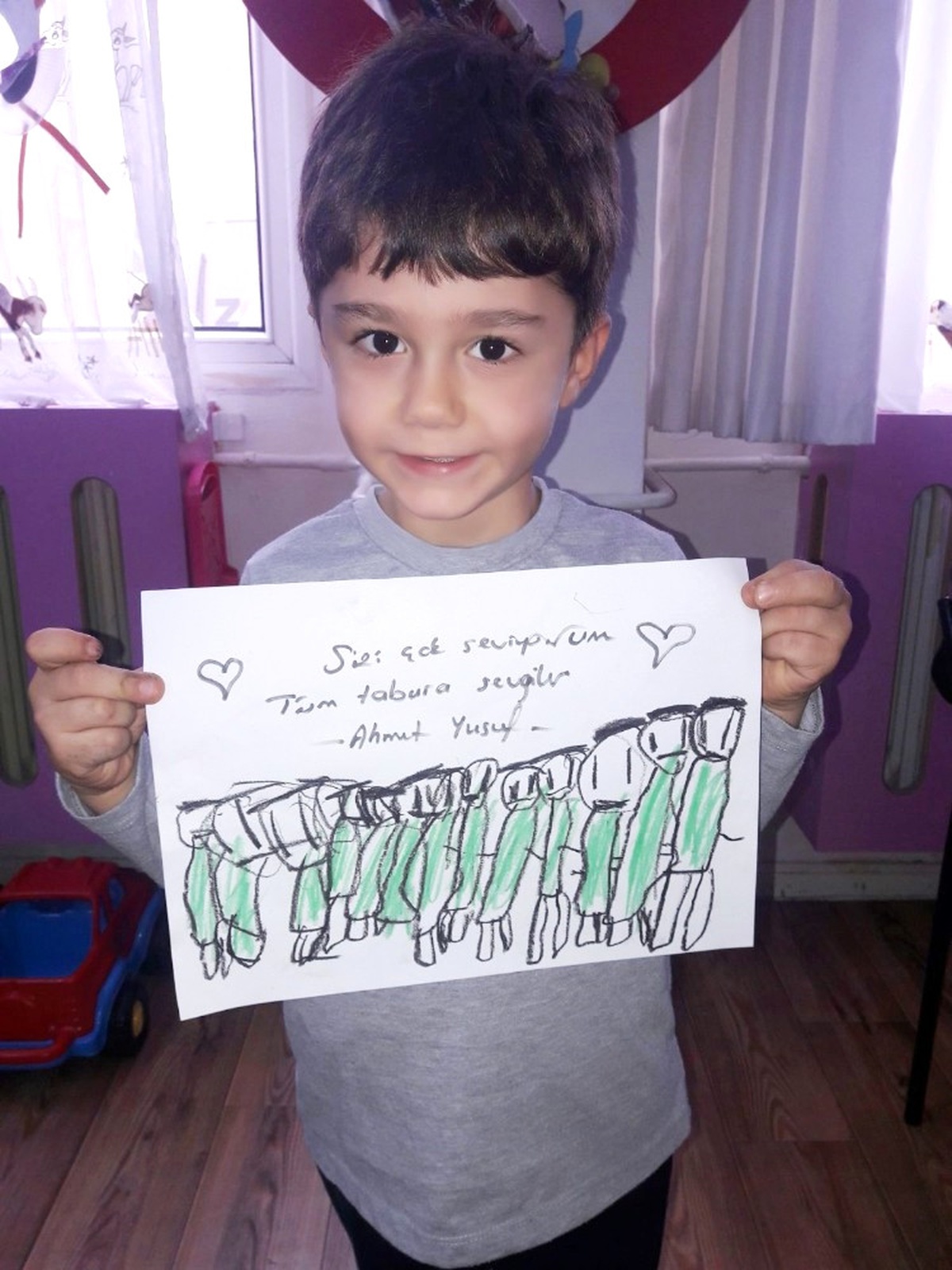Anaokulu Öğrencileri Asker Ağabeylerini Unutmadı