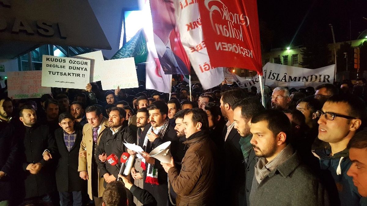 ABD Büyükelçiliği Önünde "Kudüs" Eylemi