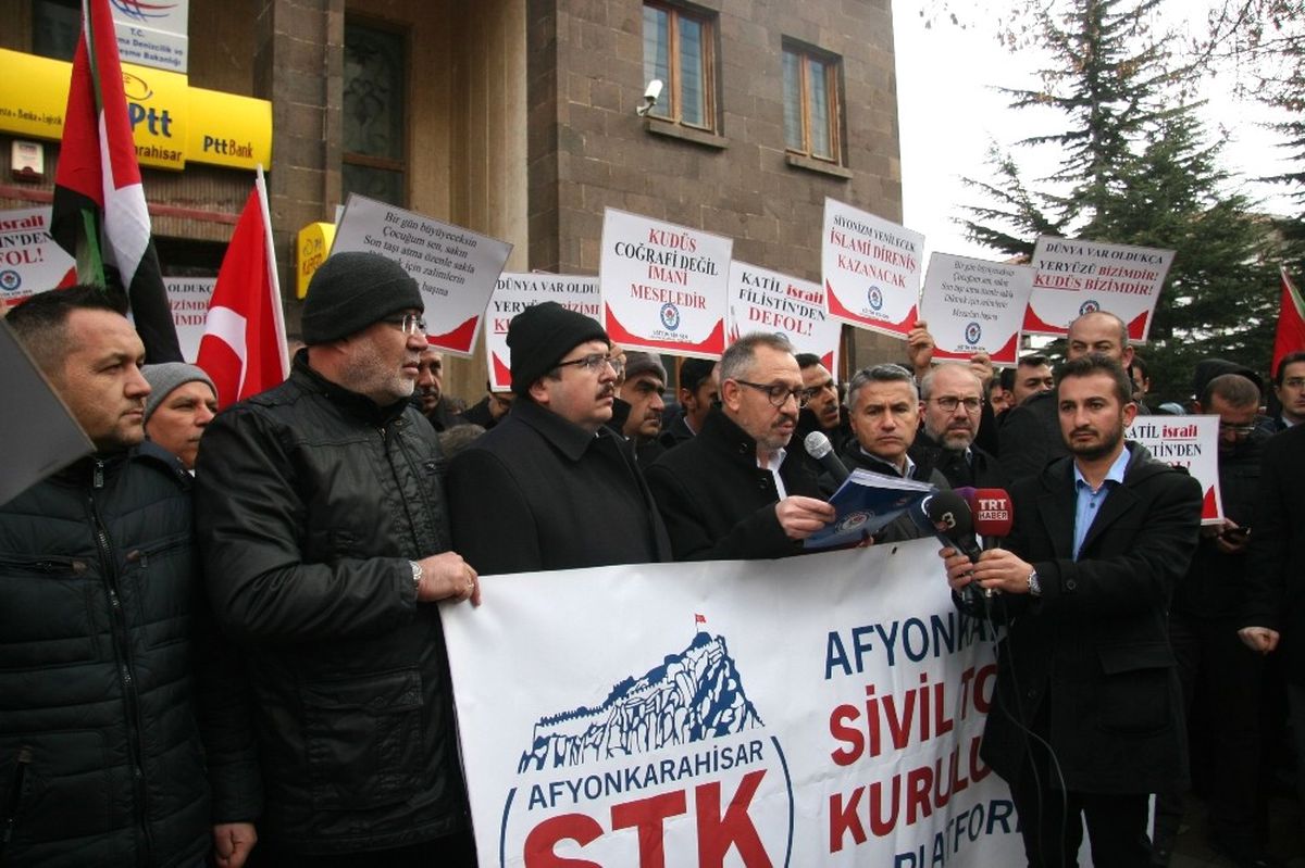Afyonkarahisar\'dan, Trump ve İsrail\'e Tepki