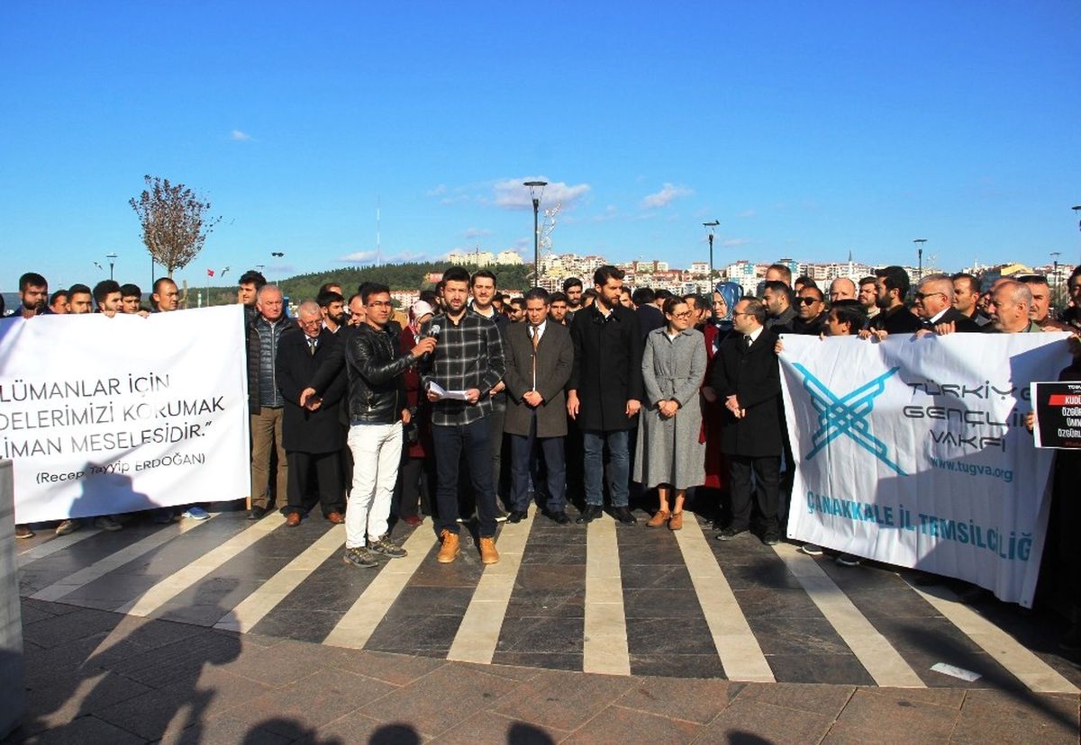 Çanakkale\'de İsrail\'e "Kudüs" Tepkisi