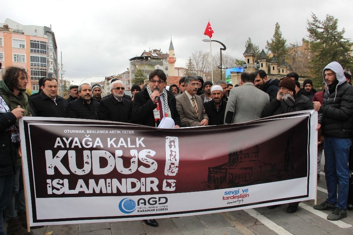 Karaman\'da "Kudüs" Protestosu