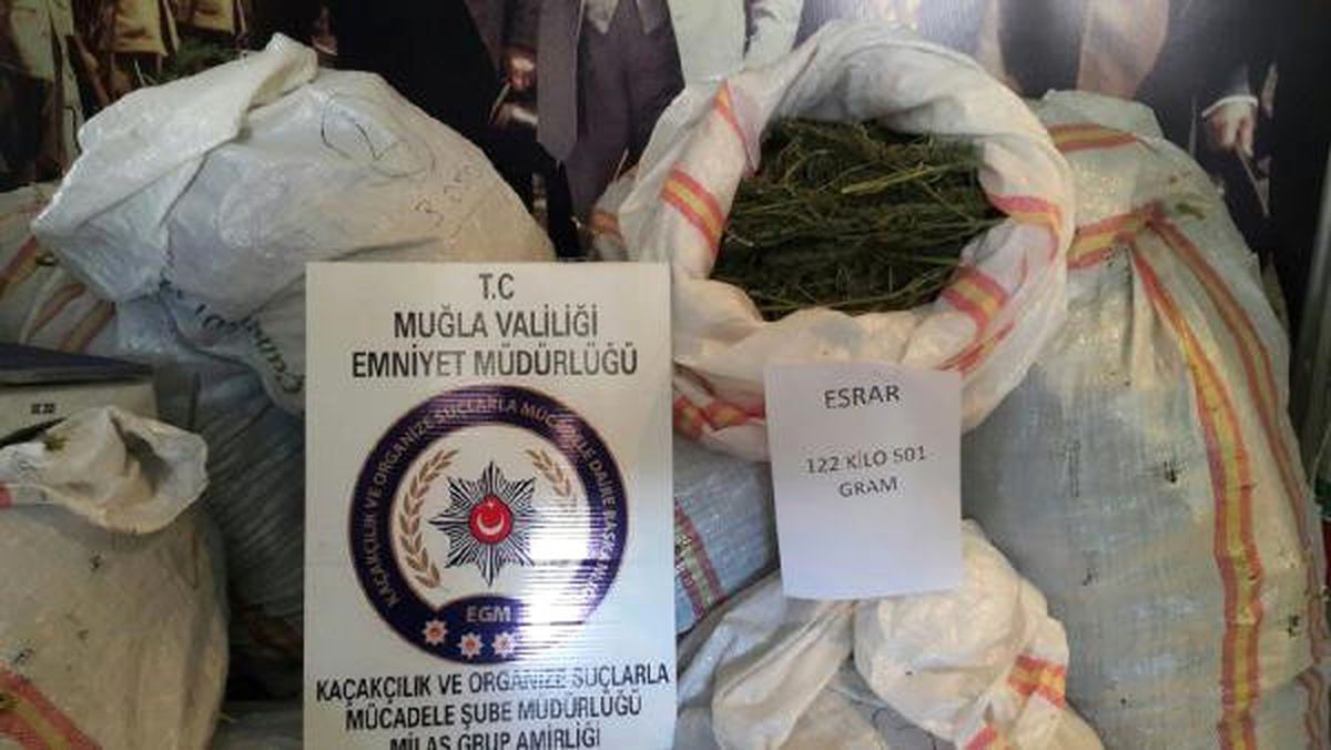 Milas\'ta 122 Kilo Esrar Ele Geçirildi