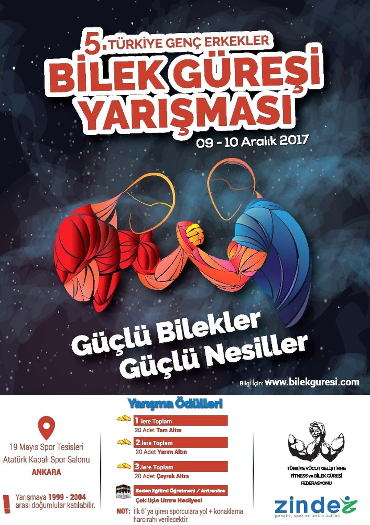 Zinde Gençlik, Ankara\'da Bilek Güreşi Yarışması Düzenleyecek