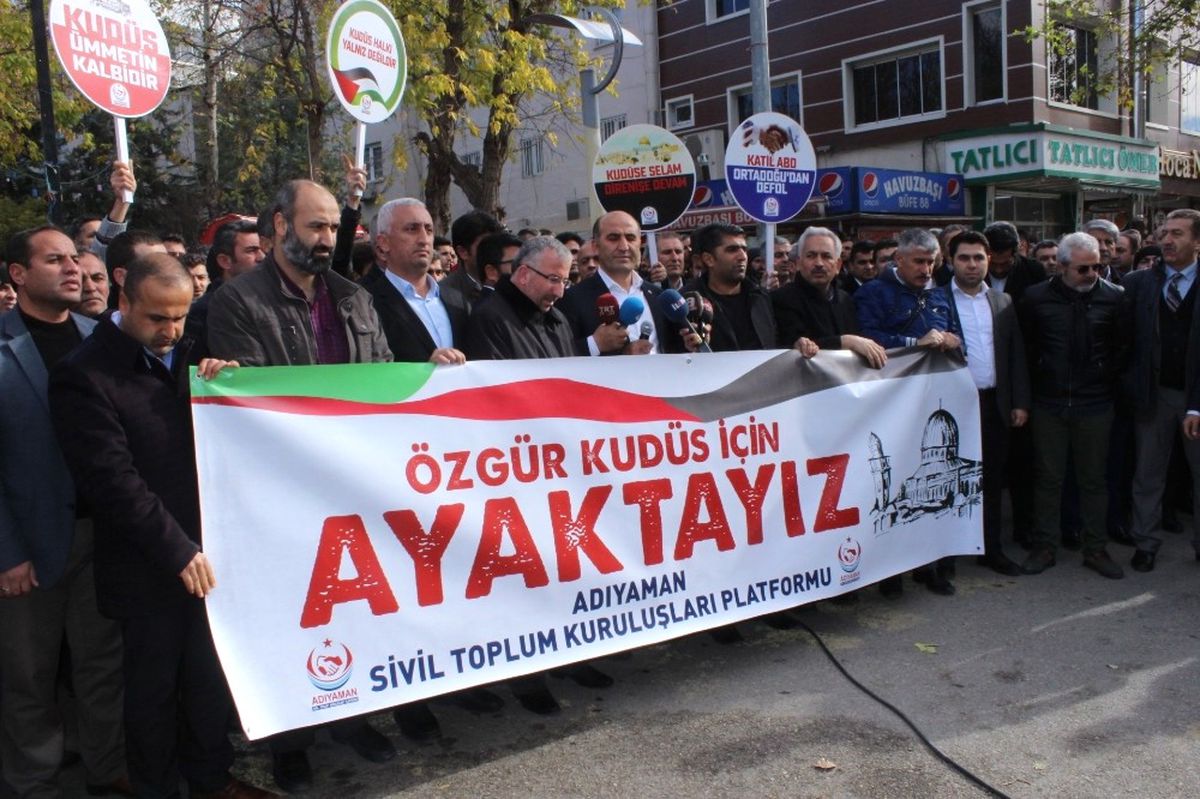Adıyaman\'dan Kudüs Protestosu