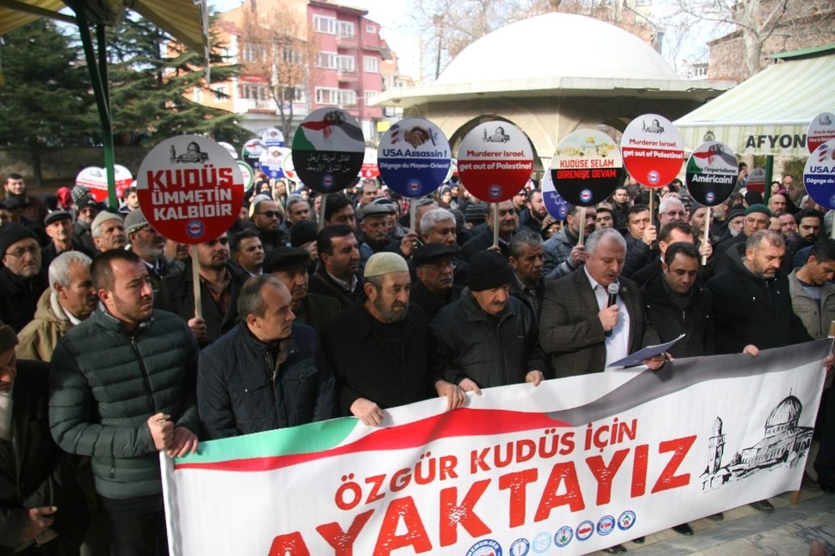 Afyonkarahisar\'da İsrail ve ABD Başkanı Trump\'a Tepkiler Büyüyor