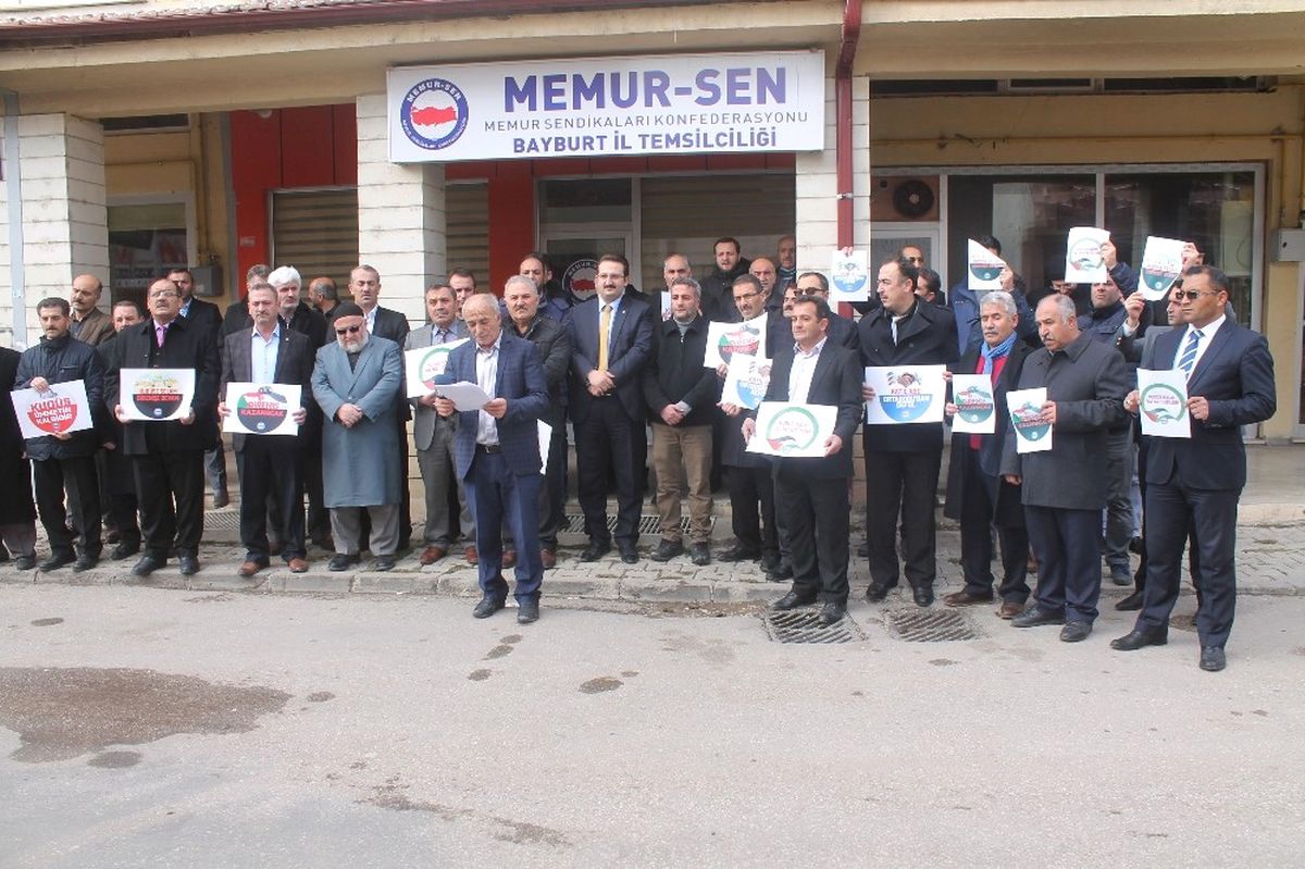 Bayburt\'ta ABD ve İsrail\'e Sert Tepki