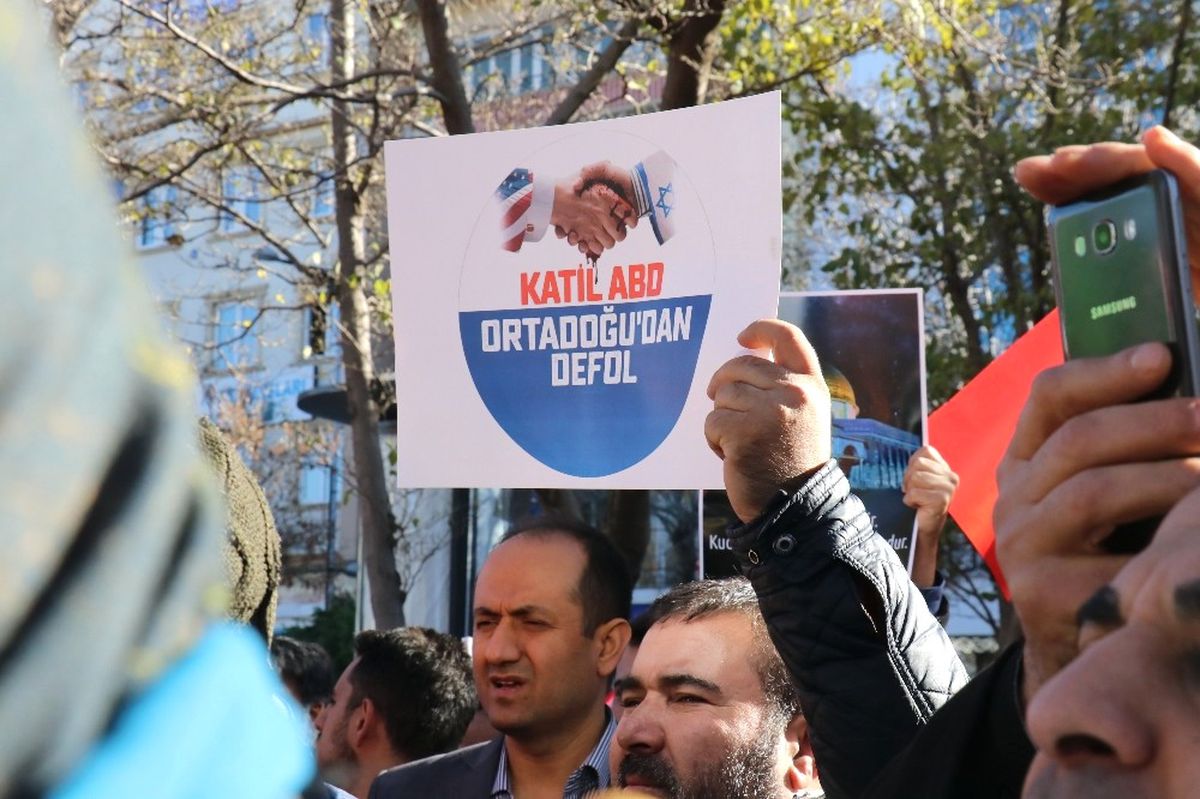 Gaziantep\'te Kudüs Protestosu Gündüz de Devam Etti