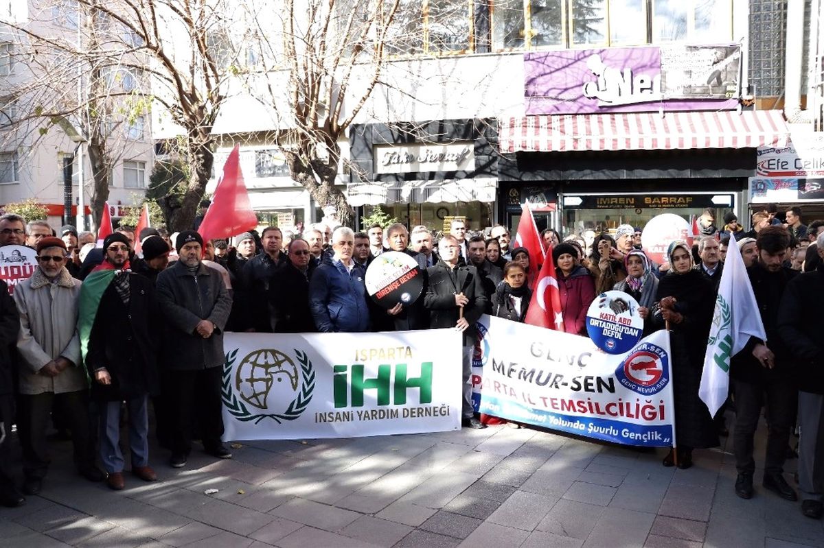 Isparta\'da Kudüs Protestosu
