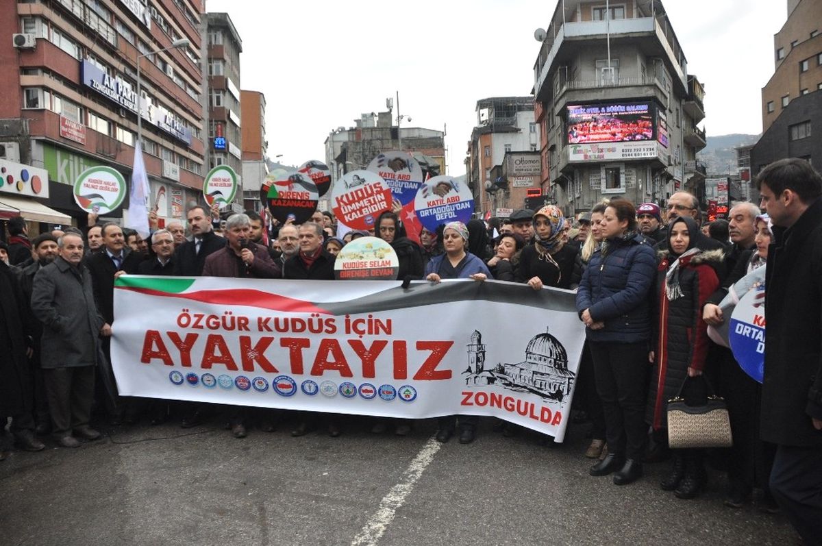 Zonguldak\'tan ABD\'nin Kudüs Kararına Tepki