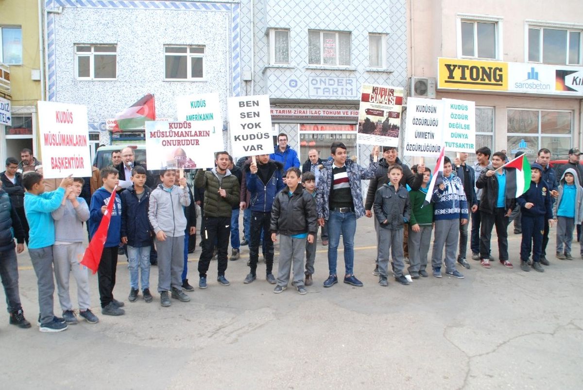 ABD\'nin Kudüs\'ü Kararı Keşan\'da Protesto Edildi