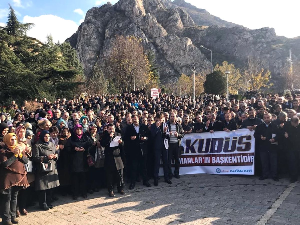 Amasyalılardan Kudüs Protestosu