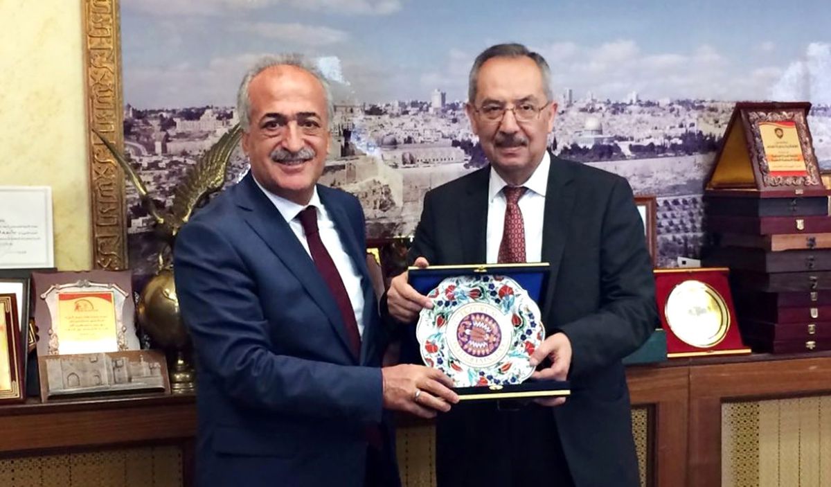 Atatürk Üniversitesi Rektörü Prof. Dr. Ömer Çomaklı Filistin\'de