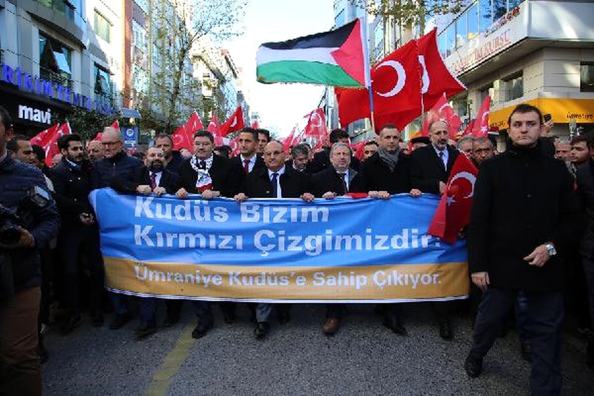 Filistin\'deki Öfke Cuması\'na Ümraniyeliler Destek Verdi