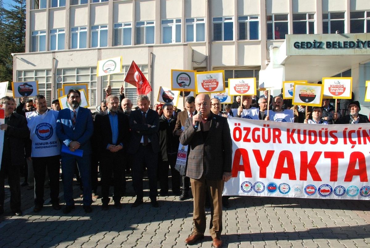 Gediz\'de ABD\'nin Kudüs Kararına Tepki