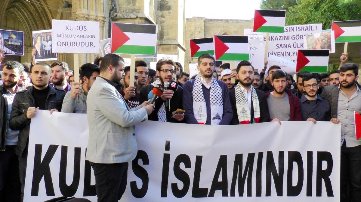 KKTC\'de, Kudüs Protestosu