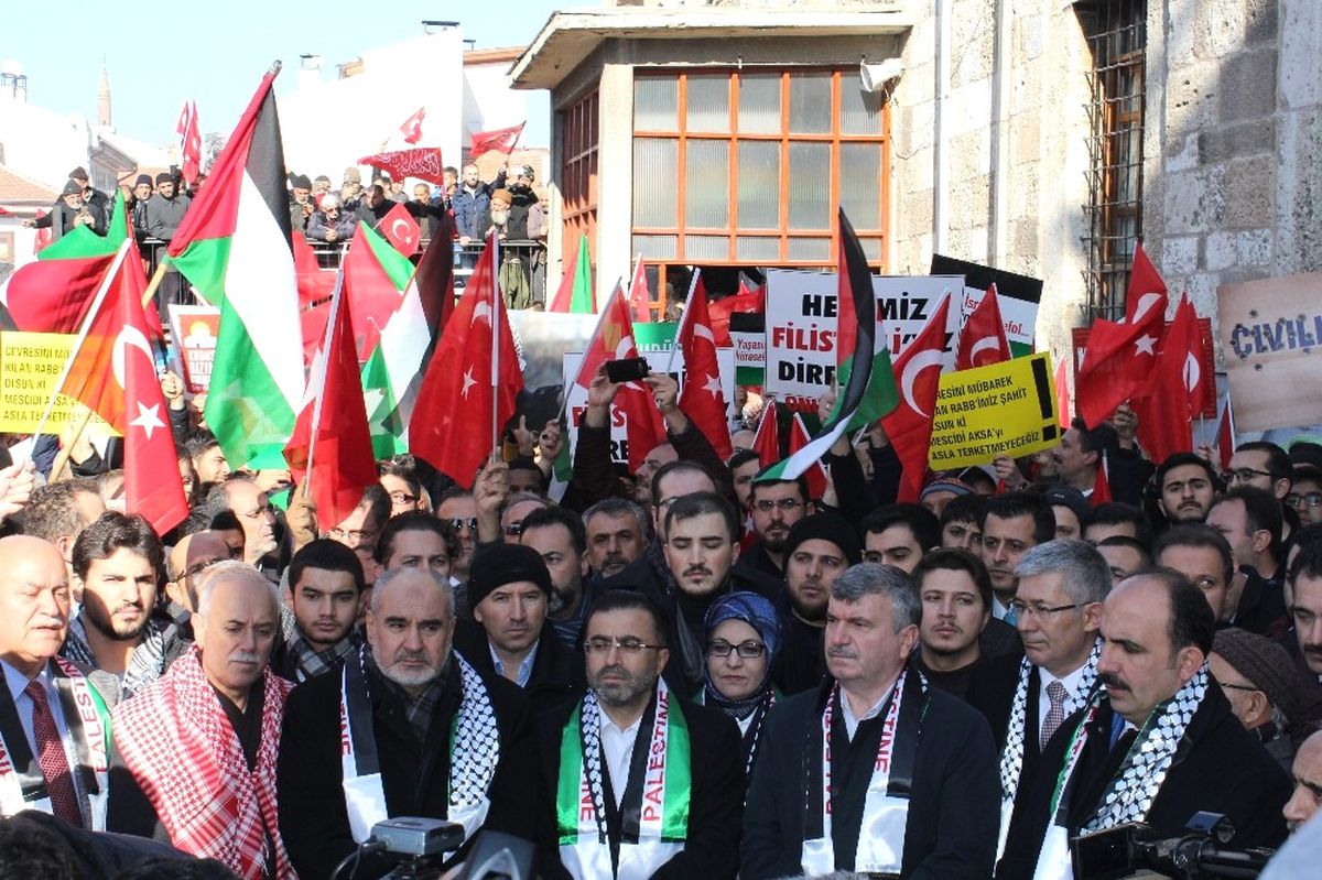 Konya\'da Kudüs Protestosu