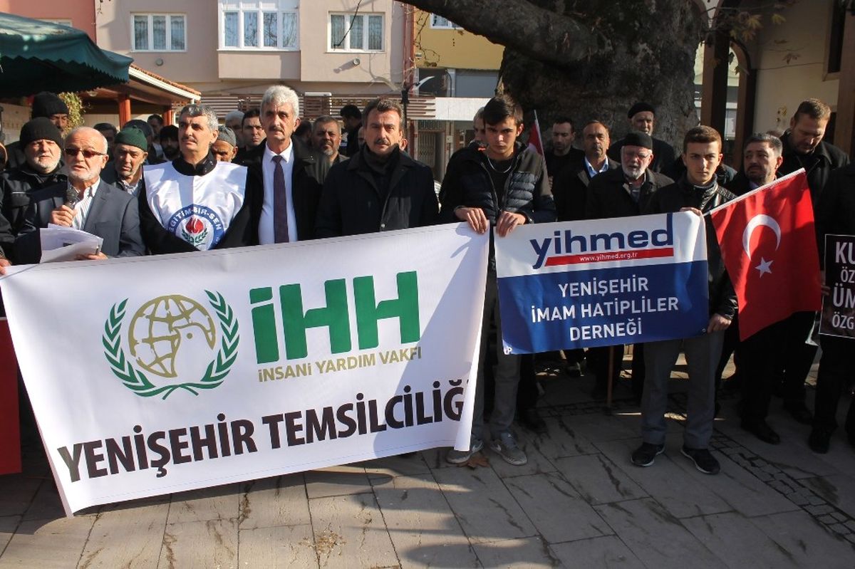 Yenişehir\'de Kudüs Mitingi