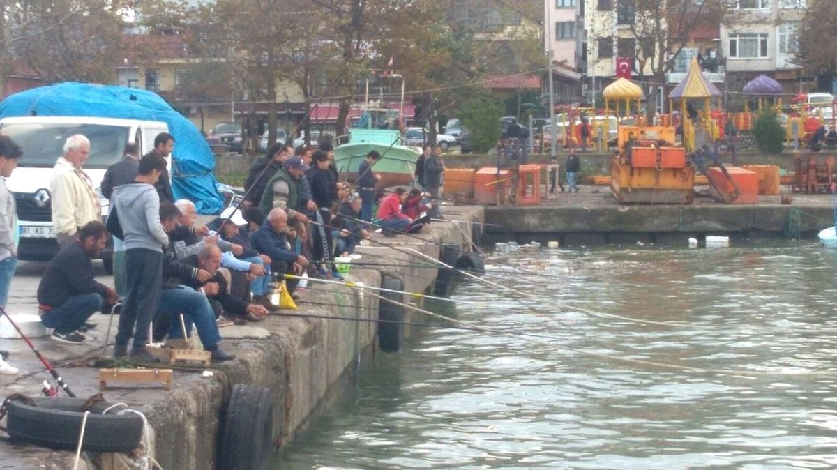 Akçakoca\'da Olta Avcıları İş Başında
