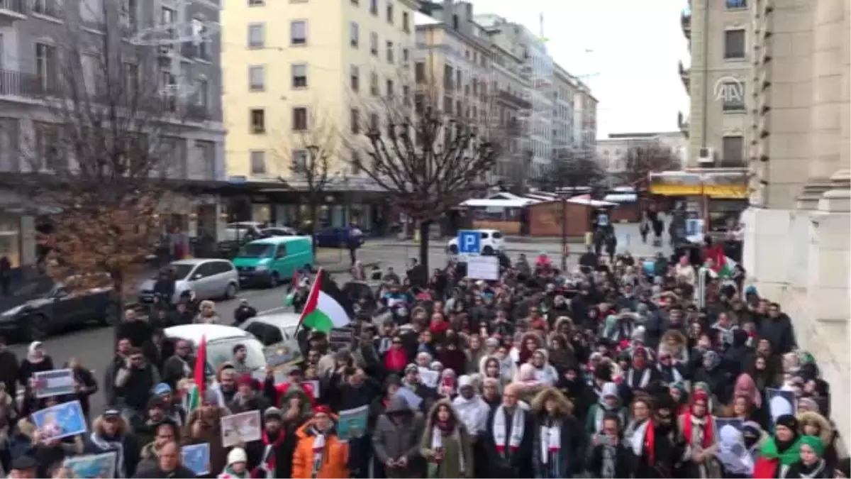 İsviçre\'de, ABD\'nin Kudüs\'ü Başkent Olarak Tanıma Kararı Protesto Edildi