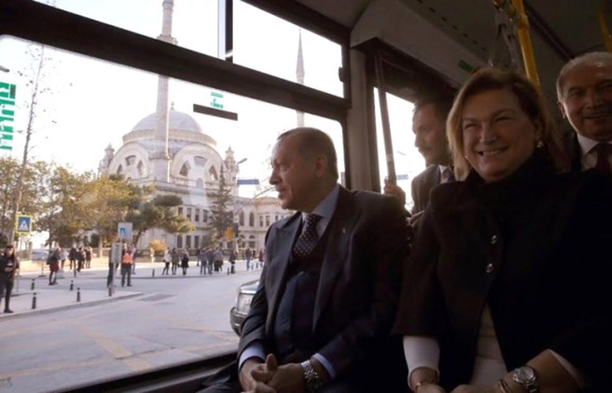 Erdoğan, Elektrikli Otobüs ile Geldi