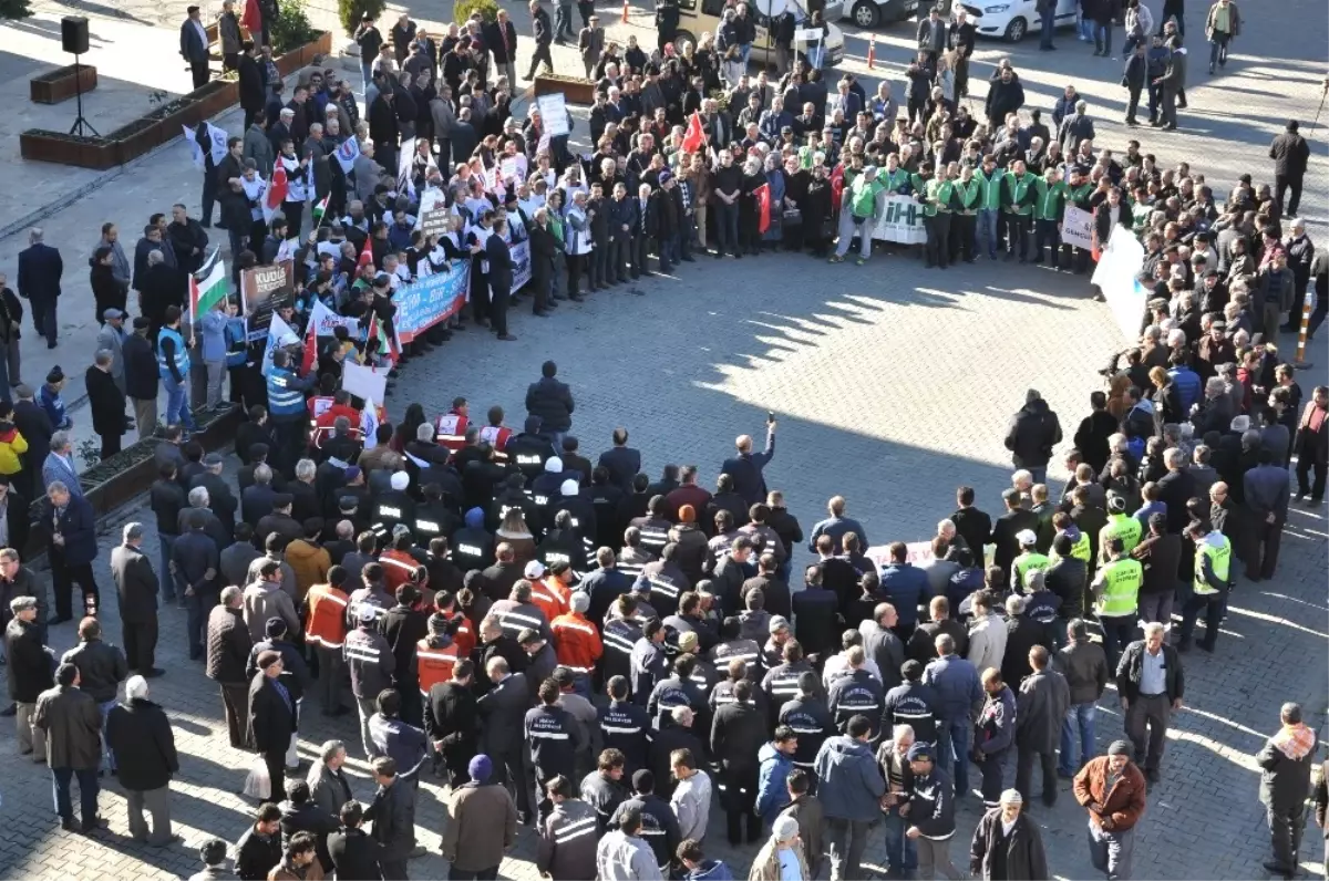 Simav\'da ABD\'nin Kudüs Kararı Protestosu Edildi