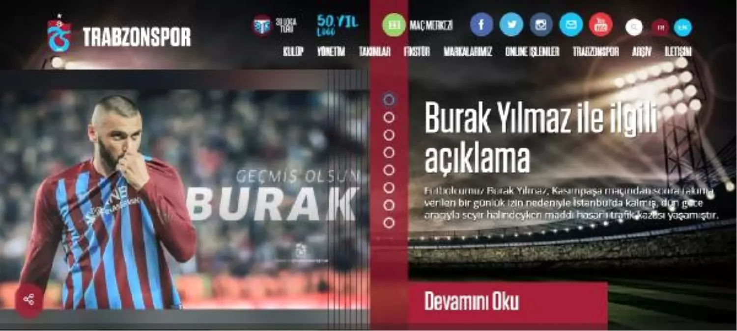 Trabzonspor\'dan Burak Yılmaz Açıklaması