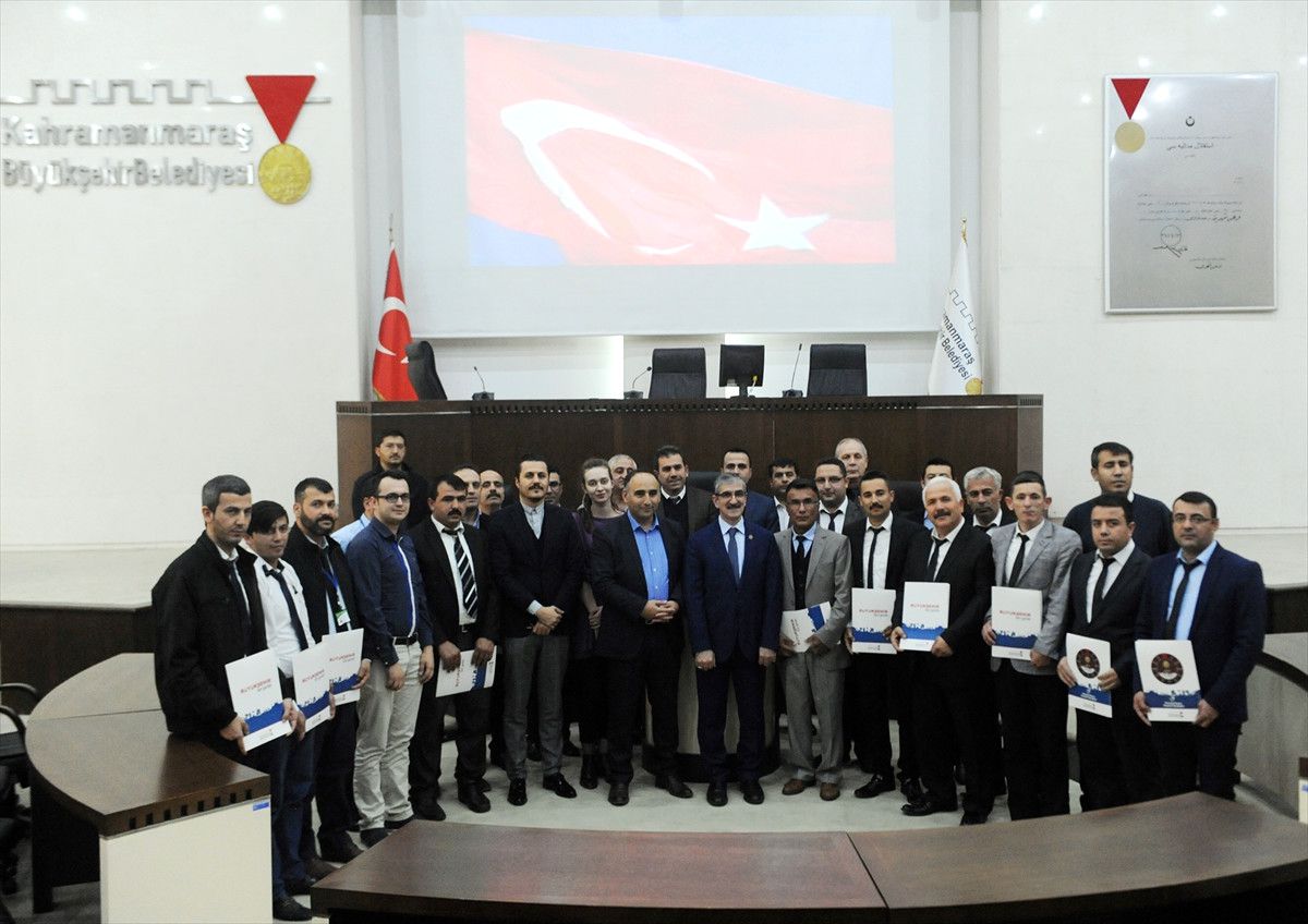 Kahramanmaraş\'ta Otobüs Şoförlerine Sertifika Verildi
