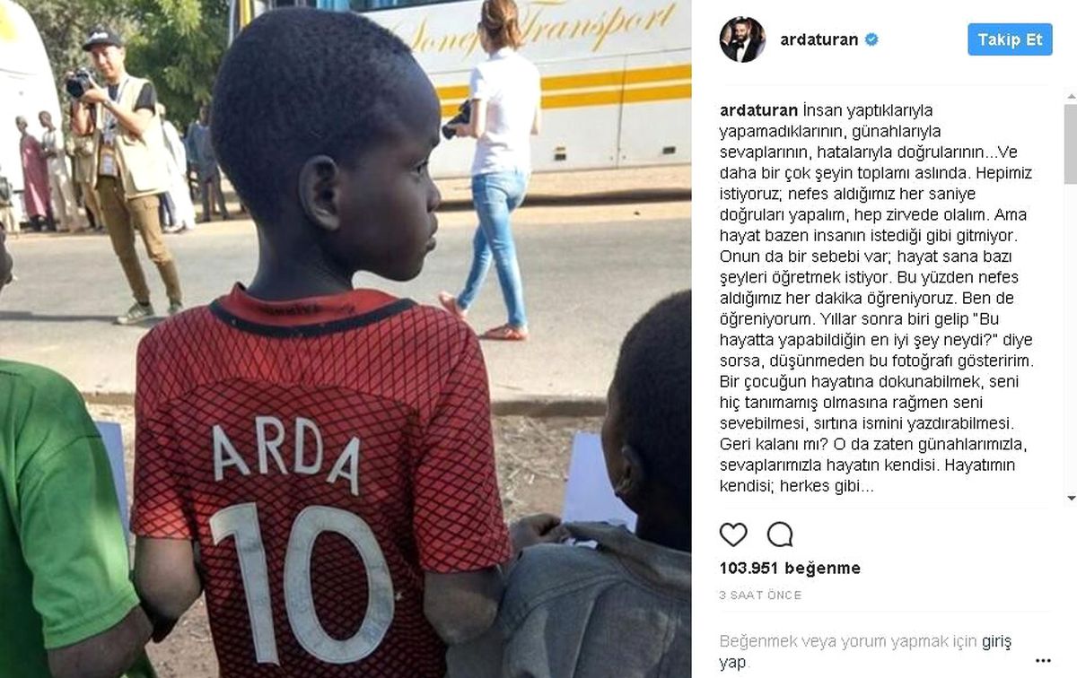 Arda Turan\'dan Duygusal Paylaşım