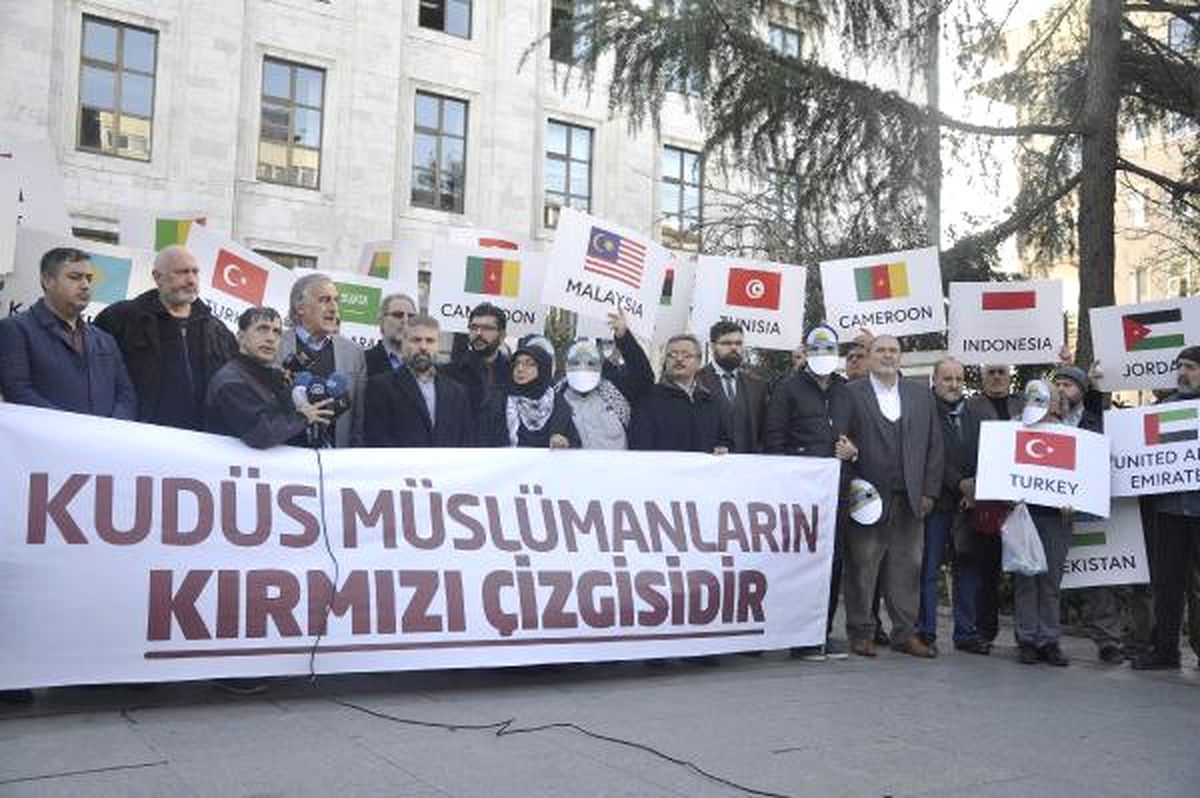İstanbul Kudüs Platformu Üyelerinden Protesto