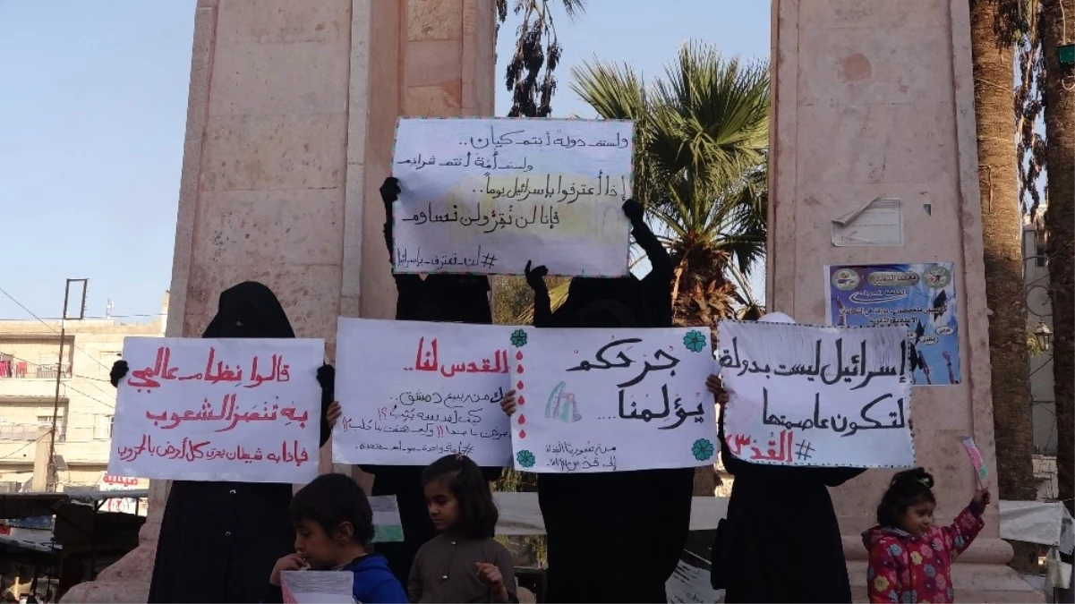 İdlibli Kadınlardan Trump\'ın Kudüs Kararına Protesto