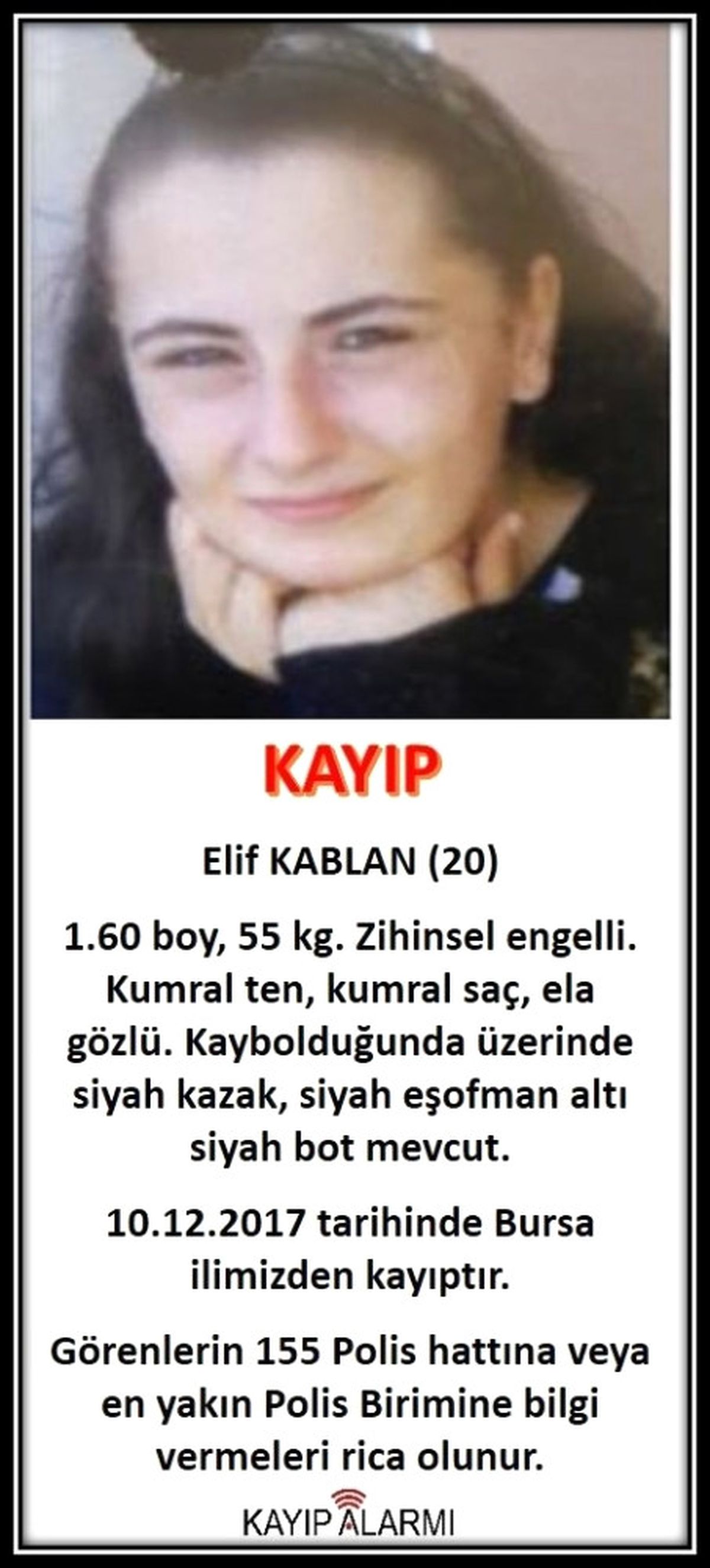 Engelli Genç Kız 5 Gündür Kayıp