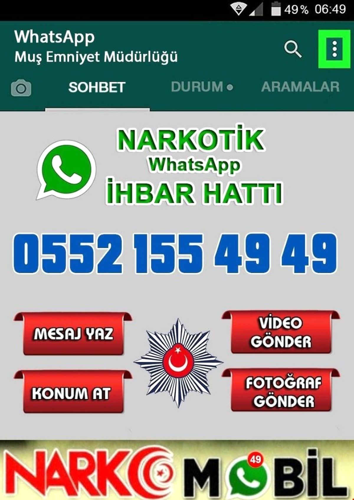 Narkotik \'Whatsapp İhbar Hattı\' Kuruldu