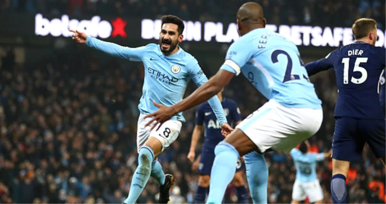 Manchester City, Tottenham\'ı 4-1 Yendi, Galibiyet Serisini 16 Maça Çıkardı