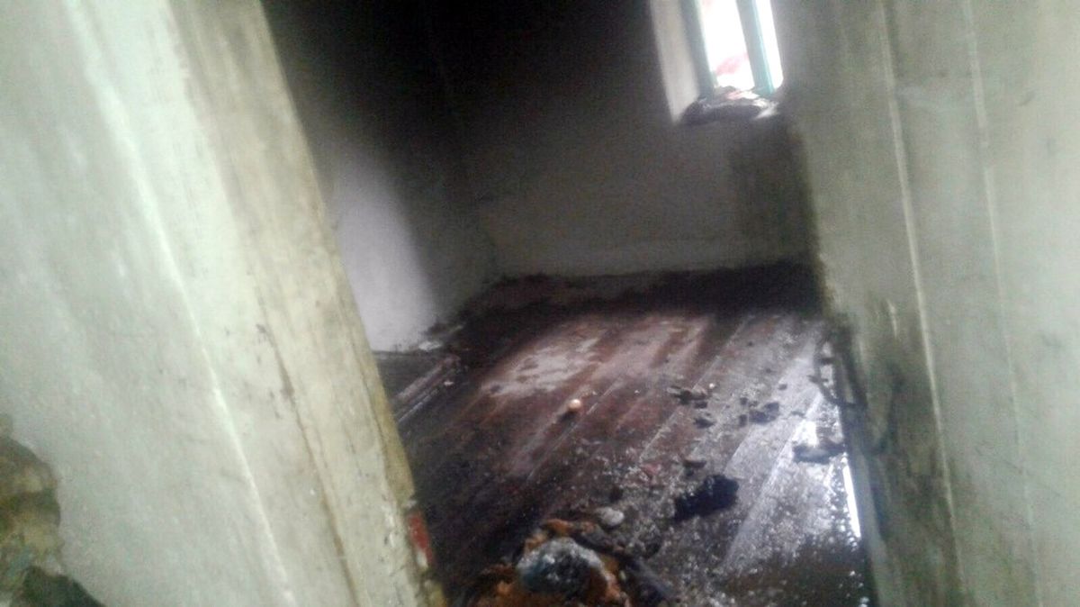 Alevlerin İçinde Kalan 3 Aylık Bebek Ağır Yaralandı