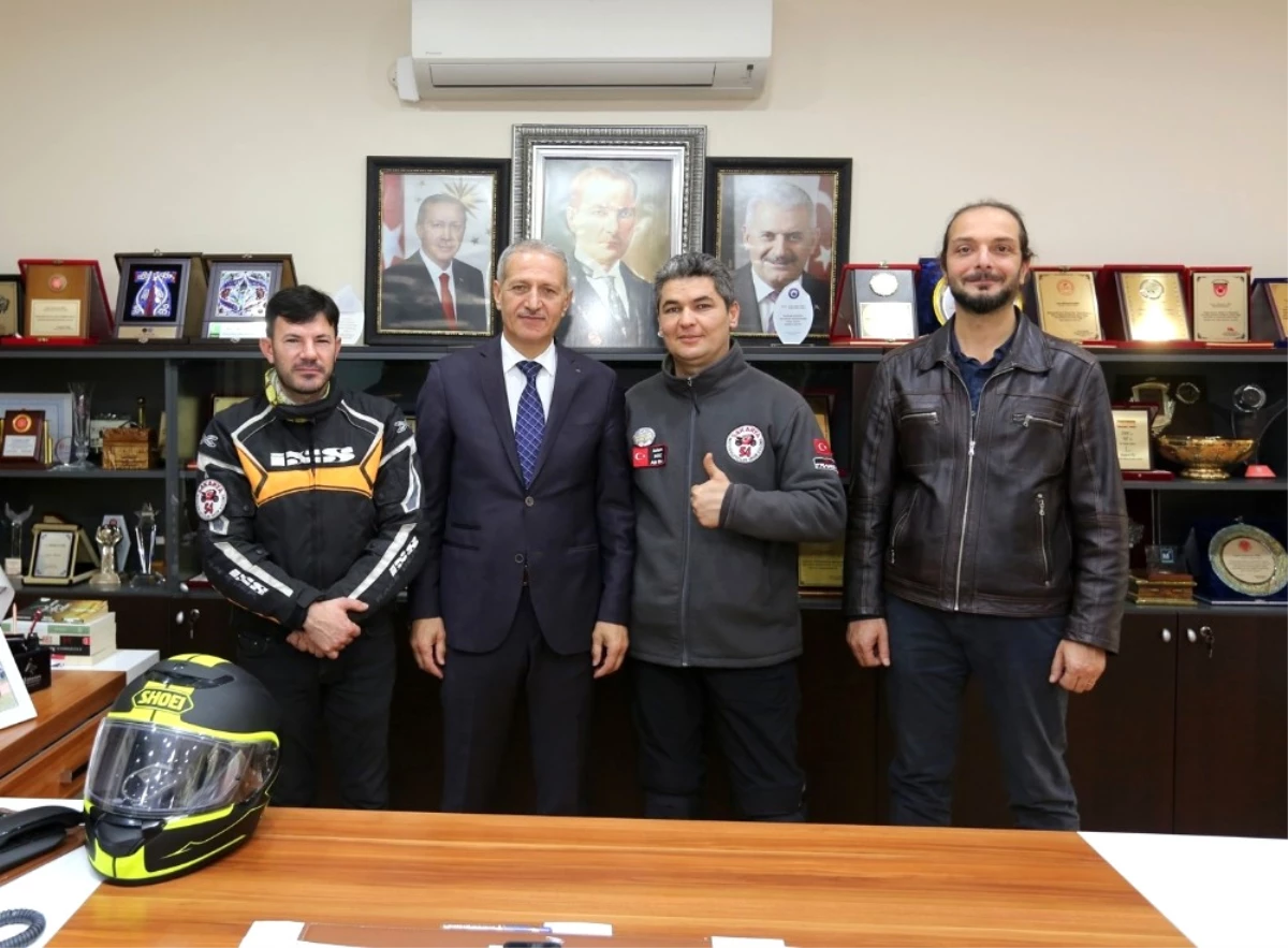 Motosikletçiler Kulübü\'nden Başkan Dişli\'ye Ziyaret