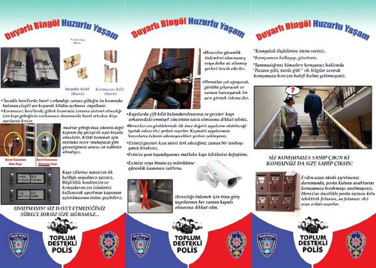 Bingöl Polisi, Vatandaşları Broşürle Uyardı