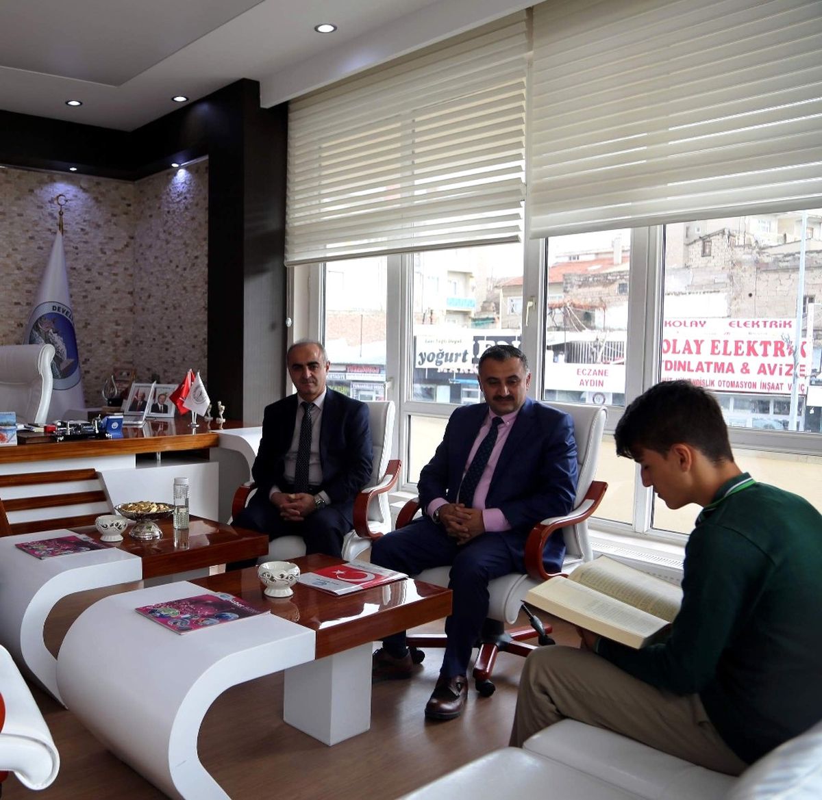 Kuranı Kerim\'i Güzel Okuma Birincisi Başkan Cabbar\'ı Ziyaret Etti