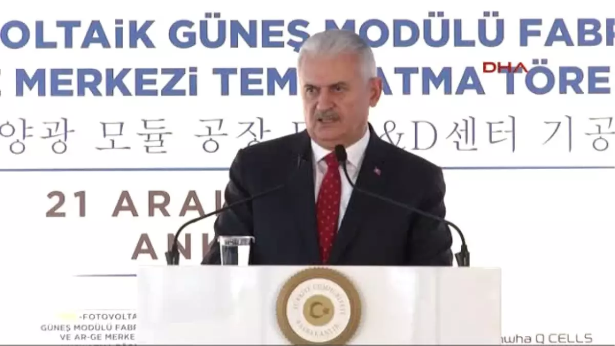 Başbakan Yıldırım Güneş Modülü Fabrikası ve Ar-Ge Merkezi Temel Atma Töreninde Konuştu -6